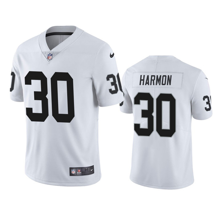 Men's Las Vegas Raiders #30 Duron Harmon White Vapor Untouchable Limited Stitched Jersey - Click Image to Close